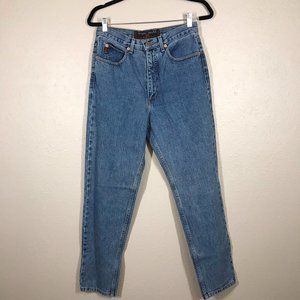 Vintage Guess Jeans Made in America High rise Medium Wash Tapered leg Mom Jean